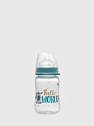 Nip Бутылка с широким горлышком, Boys 260 мл.,с антиколиковым отверстием, силиконовая,