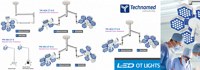 Операционная лампа модели TECHNOMED TMI-HEX CT 5+5