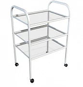 930 * 600 * 470 mm uchta javonli asboblar aravachasi