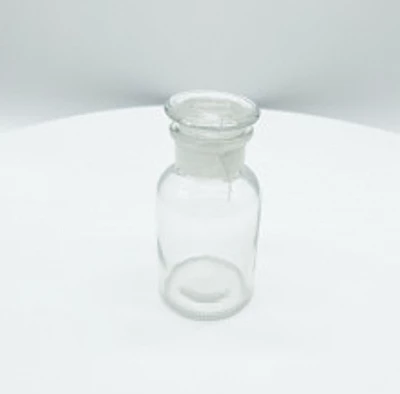 Склянка для реактивов 250 мл, широкое горло, притертая пробка, светлое стекло