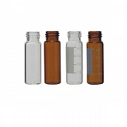 4 ml, 15 x 45 mm, yozish joyi bo'lgan sarg'ish rangli vintli xromatografiya flakonlari