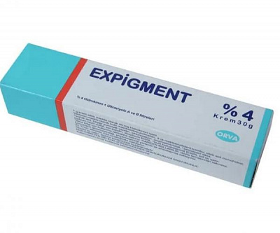 Осветляющий крем при нарушении пигментации кожи Expigment 4% (30 грамм):uz:Teri pigmentatsiyasining buzilishi uchun yorug'lik kremi Expigment 4% (30 gramm)