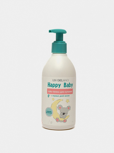 Гель - пенка для купания Liv Delano Happy Baby, с первых дней жизни, 300 г