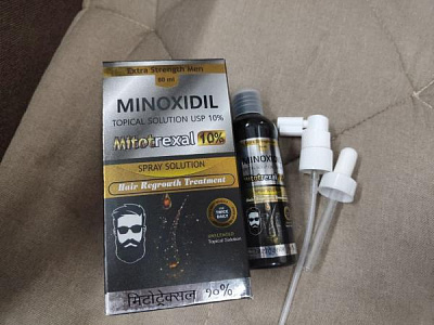 Спрей для волос и бороды Mitotrexal (Minoxidil) 10% (Индия):uz:Mitotrexal (Minoxidil) 10% soch va soqol spreyi (Hindiston)