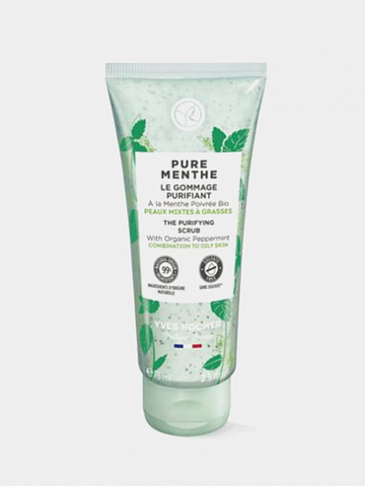 Очищающая поры маска Yves Rocher Pure Menthe, 75 мл