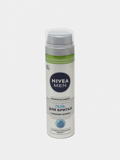 Гель для бритья Nivea Men Серебряная защита, 200 мл