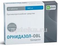 ORNIDAZOL 0,5 tabletkalari N10