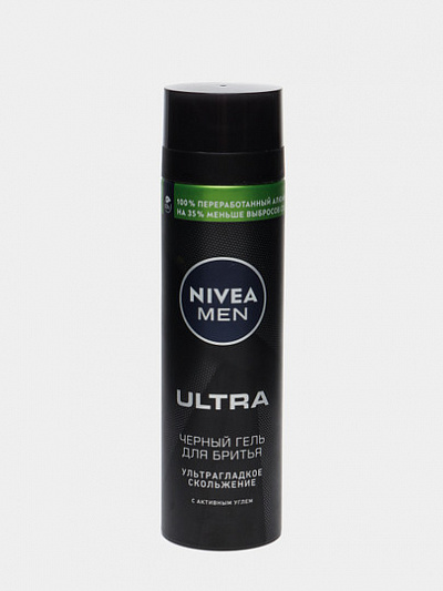 Гель для бритья Nivea Men Ultra черный, 200 мл