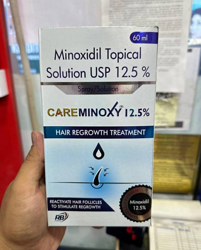 Лосьон для волос и бороды Minoxidil Careminoxy 12.5%:uz:Soch va soqol uchun loson Minoxidil Careminoxy 12,5%