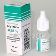 ARUTIMOL 0,0025/ML ko'z tomchilari 5ml