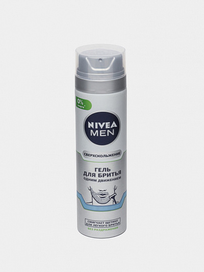 Гель для бритья Nivea Men Одним движением формула, для легкого бритья 200мл