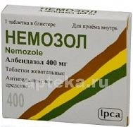 NEMOZOL 0,4 chaynaladigan tabletkalar N1