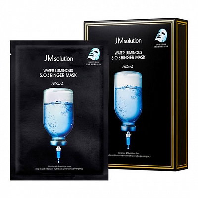 Ультраувлажняющая тканевая маска JM Solution Water Luminous SOS Ringer Mask Black