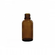 DIN-18 vintli qopqoqli sarg'ish shisha butilka (qo'shilmagan), 5 ml, 255 dona