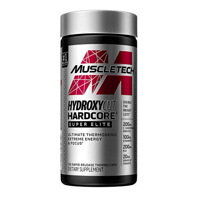 Жиросжигатель MuscleTech Hydroxycut Hardcore Super Elite, 120 капсул:uz:MuscleTech Hydroxycut Hardcore Super Elite Fat Burner, 120 kapsula