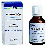 IPRATEROL NATIV eritma dlya ingalyasiy 20ml 0,25mg/ml+0,5mg/ml