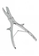 Samolyot bo'ylab egilgan qo'shaloq uzatmali menteşeli suyak nippers, 225 mm (to'g'ri jag'lari bilan)