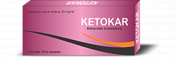 KETOKAR inyeksiya uchun eritma 1ml 30mg/ml N10