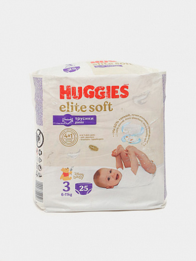 Подгузники-Трусики Huggies Elite Soft 3, 6-11 кг, 25 шт