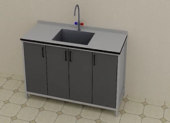 Laboratoriya stoli-lavabo 1500*650*850 mm