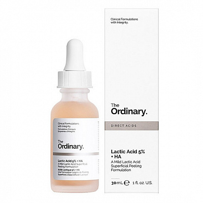 Сыворотка-пилинг с молочной кислотой The Ordinary Lactic Acid 5% + HA, 30 мл