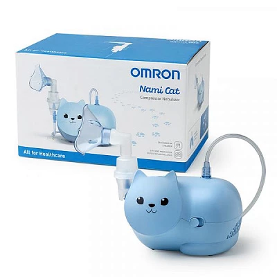 Ингалятор небулайзер Omron Nami Cat NE-C303K- KDE детский компрессорный:uz:Ingalyator nebulayzer Omron  Nami Cat NE-C303K- KDE bolalar