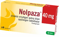 NOLPAZA tabletkalari 40mg N28