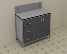 Laboratoriya stoli 1500*650*1050 mm, 2-model