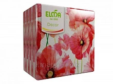 Салфетки Elma 33х33 Decor (234-01), роза 25 шт:uz:Salfetkalar Elma 33x33 Dekor (234-01), atirgul 25 dona