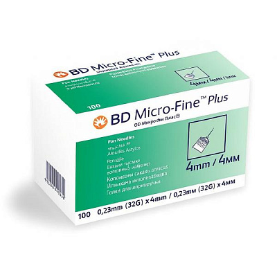 Иглы для шприц-ручки "BD-Micro-Fine Plus" 4 mm №100/№1