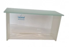 Двойная лотковая камера со стеклянной крышкой для ТСХ 200 x 200 мм:uz:TLC 200 x 200 mm uchun shisha qopqoqli ikki laganda kamerasi