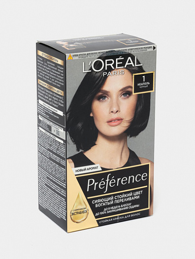 Краска для волос L'Oreal Paris Recital Preference, тон 1 Неаполь Черный