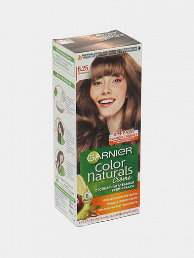 Краска-крем для волос Garnier Color Naturals, тон 6.25, шоколад