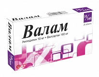 VALAM tabletkalari 10mg/160mg N28