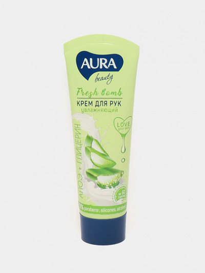 Крем для рук AURA Beauty, увлажняющий экстракт алоэ, 75 мл