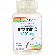 Vitamin C, Solaray, 1000 mg, 100 kapsul