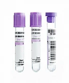 Пробирка для вакуумного забора крови с фиолетовой крышкой