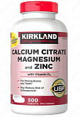 Цитрат кальция, магнезия и цинк Kirkland Signature Kirkland Calcium citrate magnesium zinc (500 шт.):uz:Kaltsiy sitrat, Magnesiya va sink Kirkland imzosi Kirkland kaltsiy sitrat magnezium zinc (500 ta)