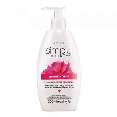Гель для женской интимной гигиены AVON Simply Delicate:uz:Ayollar intim gigienasi uchun gel AVON Simply Delicate