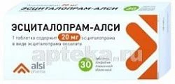 ESSITALOPRAM ALSI 0,02 tabletkalari N30