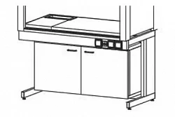 Тумбы подвесные к вытяжным шкафам металлическим (малая ТНшву без вытяжки)