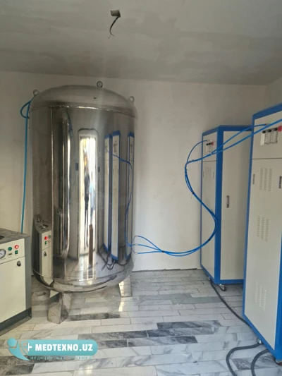 Кислородная станция (генератор кислорода) для больниц и промышленности:uz:Kasalxonalar va sanoat uchun kislorod stantsiyasi (kislorod generatori).