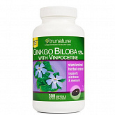 БАД для мозга и памяти Ginkgo Biloba Trunature (300 капсул):uz:Ginkgo Biloba aqliy ravshanlik va xotirani saqlashga yordam beruvchi kapsulalar