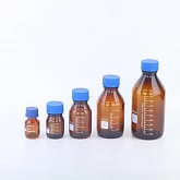 Банка для реактивов 2000 мл, темное стекло, винтовая крышка, со шкалой