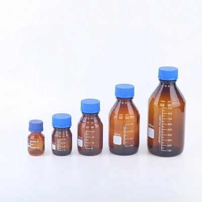 Банка для реактивов 2000 мл, темное стекло, винтовая крышка, со шкалой