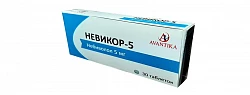 NEVIKOR-5 tabletkalari 5 mg N30