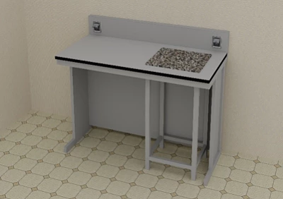 Стол лабораторный (весовой) 1500*650*1050 мм  500*450*870 мм:uz:Laboratoriya stoli (vazn) 1500*650*1050 mm 500*450*870 mm