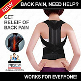 Корректор для осанки"Back Pain, Need Help"  женский:uz:Ayollar uchun "bel og'rig'i, yordam kerak" pozitsiyasini tuzatuvchi