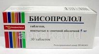 BISOPROLOL 0,005 tabletkalari N50