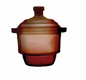 Эксикатор 2-210 мм, без крана, темное стекло